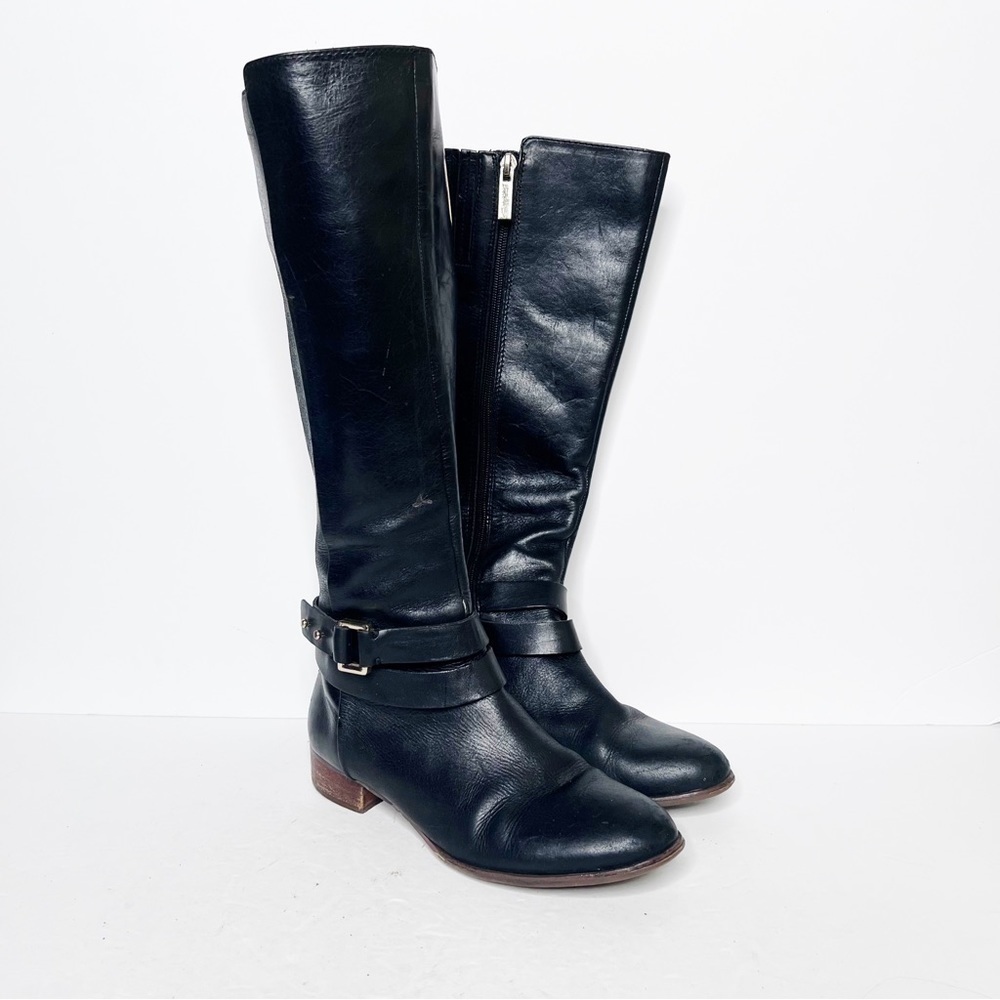Louise Et Cie Black Mid Calf Riding Boots Leather Size 6 Women’s